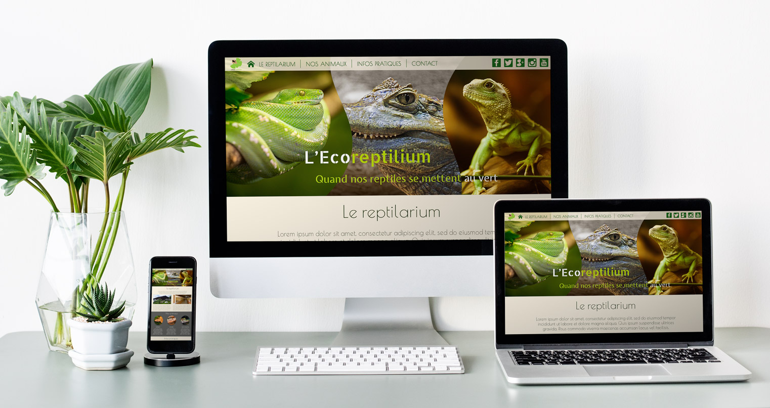 ecoreptilium - Webdesign - mockup