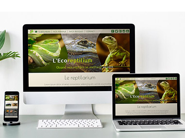 L’écoreptilium – Maquette webdesign